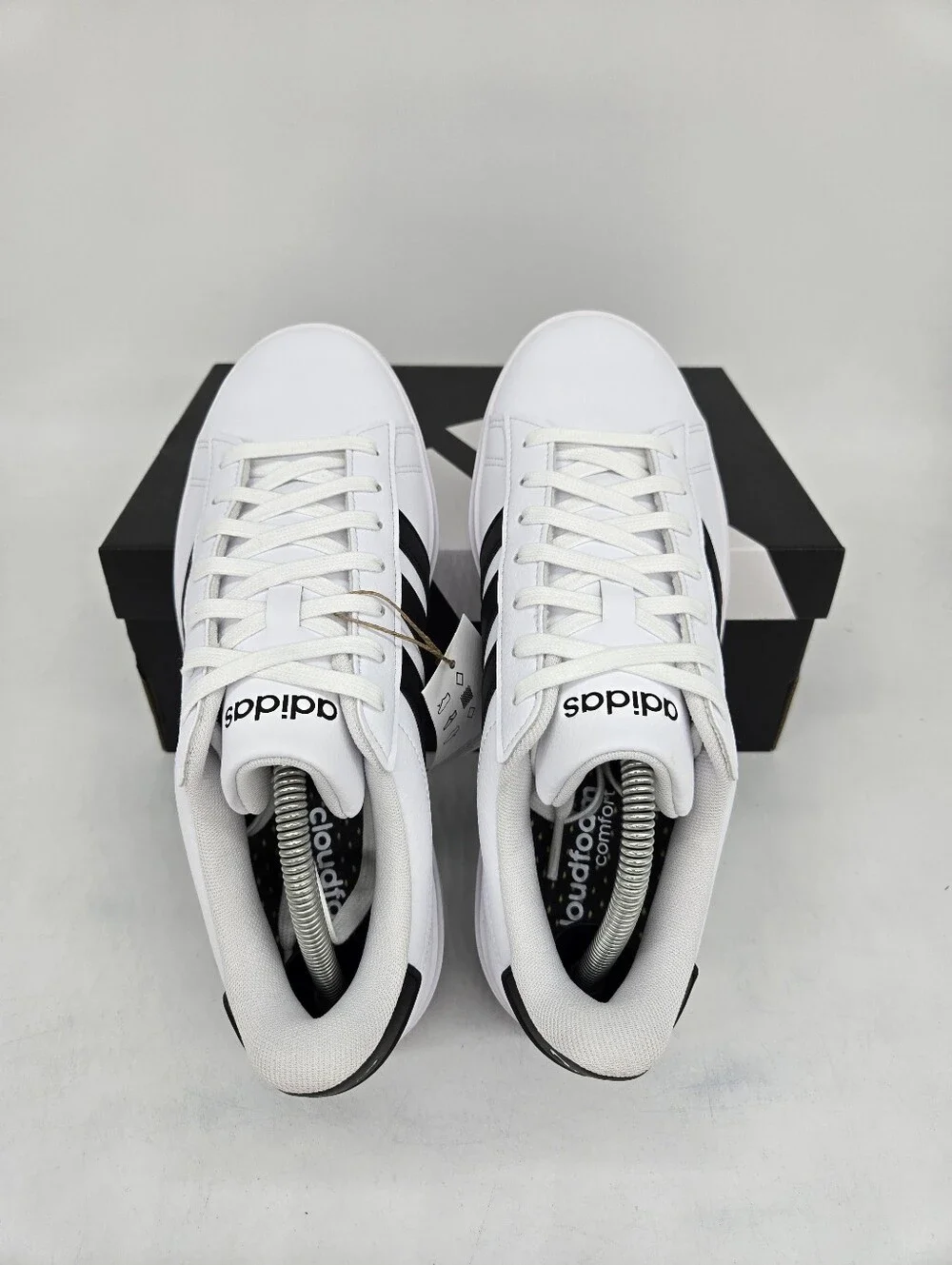 adidas Women's Grand Court 2.0 White Black Shoes Size 7